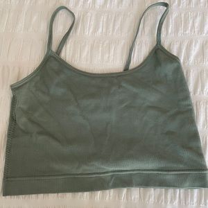 Green/blue seamless ribbed tank from Garage, size XS
